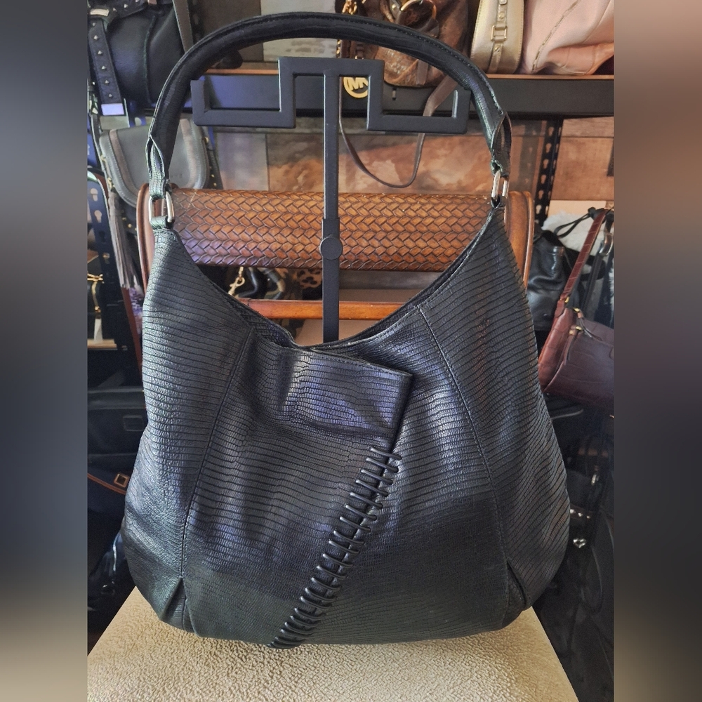 Cole Haan Leather Shoulder Bag with Cross-stitching NWOT